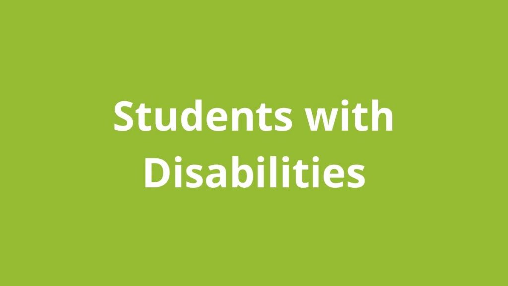 Topic title text: Students with Disabilities