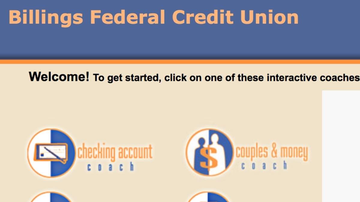 Screenshot of Billings Federal Credit Union website